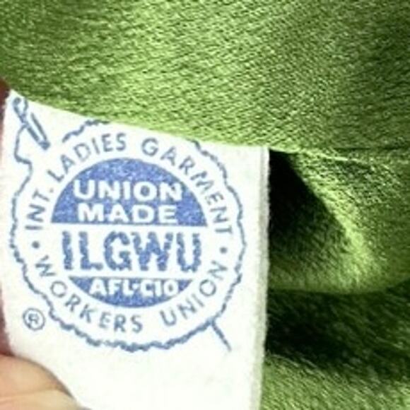 Vintage 1960s Green Wool Boucle Double Breasted Coat MINT Jackie O Chic Womens M - Picture 15 of 15